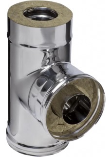 Сэндвич-тройник 90 Ferrum (430/0,5 мм + нерж.) д. 120x200 мм