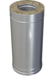 Труба-сэндвич 0,5 м Ferrum (430/0,5 мм + оц.) д. 100x200 мм