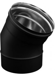 Колено угол 135 Ferrum (430/0,8 мм / эмаль/600° черная) д. 150 мм
