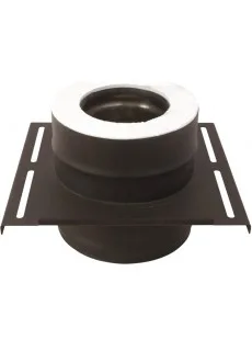 Площадка монтажная Везувий Black Keralux (AISI 430 1,0мм/0,5мм) 350*350мм д.150x250 