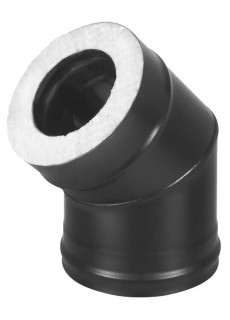 Сэндвич-колено Везувий Black Keralux (AISI 430 1,0мм/0,5мм) 45 2 секции д.120x200