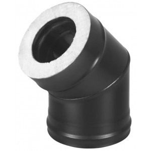 Сэндвич-колено Везувий Black Keralux (AISI 430 1,0мм/0,5мм) 45 2 секции д.200x300