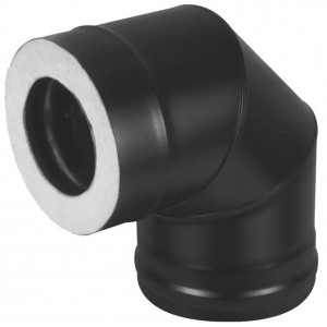 Сэндвич-колено Везувий Black Keralux (AISI 430 1,0мм/0,5мм) 90 3 секции д.115x200