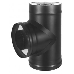 Сэндвич-тройник Везувий Black Keralux (AISI 430 1,0мм/0,5мм) д.115x200