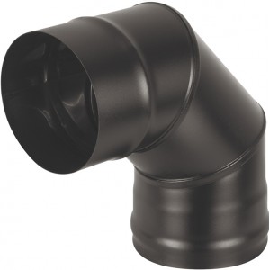 Колено Везувий Black (AISI 430/0,8мм) 90 3-х секц. д.130