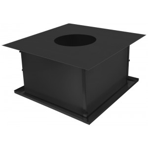 Потолочно-проходной узел Везувий Black (AISI 430/0,5мм) д.300