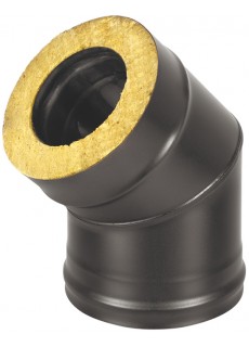 Сэндвич-колено Везувий Black (AISI 430/0,8мм) 45 2 секции д.115x200