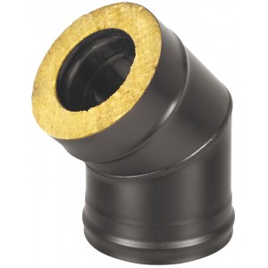 Сэндвич-колено Везувий Black (AISI 430/0,8мм) 45 2 секции д.150x250