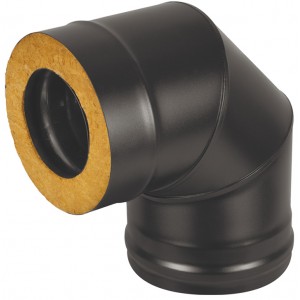 Сэндвич-колено Везувий Black (AISI 430/0,8мм) 90 3 секции д.115x200