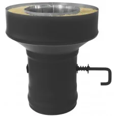 Старт-сэндвич c шибером Везувий Black (AISI 430/0,8мм) (ММ) д.115x200