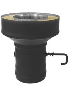 Старт-сэндвич c шибером Везувий Black (AISI 430/0,8мм) (ММ) д.115x200