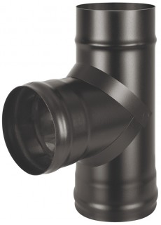 Тройник Везувий Black (AISI 430/1,0мм) 90 д.150
