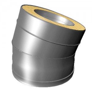 Отвод Вулкан 15° V50R D115/215, нерж 321/304