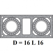 Универсальный комплект шибера (с двумя шиберами) Schiedel UNI 16 L 16