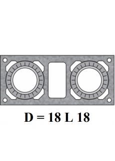Универсальный комплект шибера (с двумя шиберами) Schiedel UNI 18 L 18