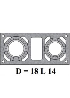 Универсальный комплект шибера (с двумя шиберами) Schiedel UNI 18 L 14