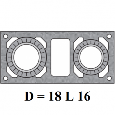 Универсальный комплект шибера (с двумя шиберами) Schiedel UNI 18 L 16