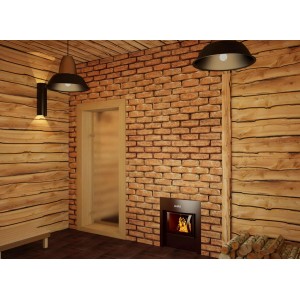 Дровяная банная печь Grill’D Cometa Vega 180 window black