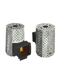 Дровяная банная печь Grill’D Violet Steel Romb Long Window Max