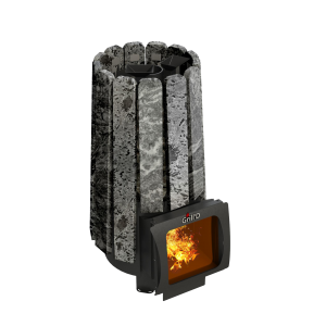 Дровяная банная печь Grill’D Cometa 180 Vega Short Window Max Stone