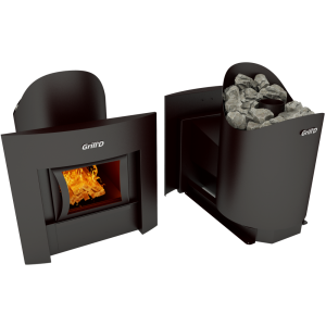 Дровяная банная печь Grill’D Aurora 160 window black