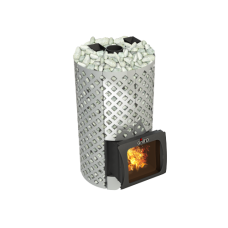 Дровяная банная печь Grill’D Violet World Steel Romb Short Window Max