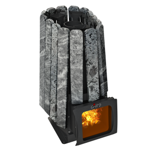 Дровяная банная печь Grill’D Cometa 350 Vega Short Window Max Stone