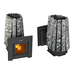 Дровяная банная печь Grill’D Cometa 350 Vega Window Max Stone
