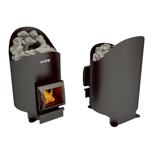 Дровяная банная печь Grill’D Aurora 180 short black