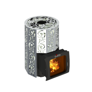 Дровяная банная печь Grill’D Violet Steel Short Window Max