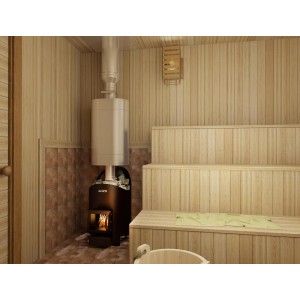Дровяная банная печь Grill’D Aurora 160 short black