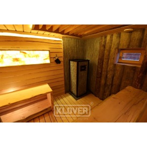 Дровяная печь для бани Klover RT 35 RV в облицовке Design