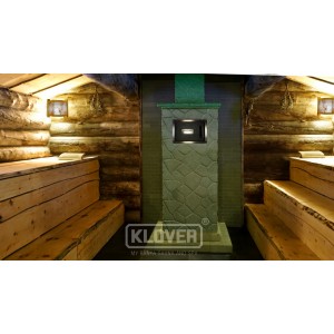 Дровяная печь для бани Klover KLV-RT-20RV жадеит "Скала"