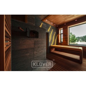 Дровяная печь для бани Klover RT 100 RV в полной облицовке