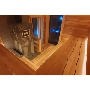 Газовая печь для бани Klover RT 35 RV в полной облицовке