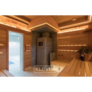 Дровяная печь для бани Klover RT 50 RV в полной облицовке
