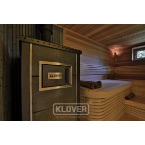 Газовая печь для бани Klover RT 35 RV в стандартной облицовке