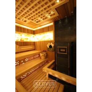 Газовая печь для бани Klover RT 35 RV в стандартной облицовке