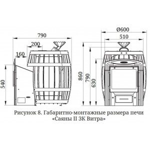 Дровяная печь для бани ТМФ Саяны 2 Inox Витра ЗК