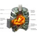 Дровяная печь для бани ТМФ Саяны Мини Carbon Люмина КТК