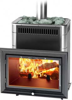 Дровяная печь для бани ТМФ Витрувия 2 Carbon БСЭ