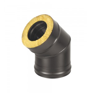 Сэндвич-колено Везувий BLACK (AISI 430/0,5мм) 45 2 секции d=150x250