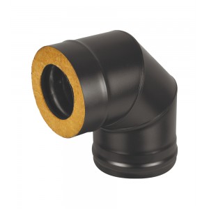 Сэндвич-колено Везувий BLACK (AISI 430/0,5мм) 90 3 секции d=115x200