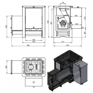 Банная печь Везувий Сенсация Аква 16 (ДТ-4) 