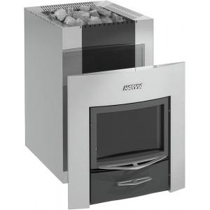 Дровяная печь для бани Harvia 22 Duo Steel Black Kombo
