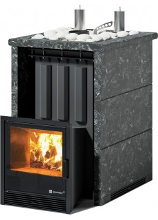 Печь для бани ИзиСтим Анапа К в трехстороннем кожухе из пироксенита с открытым верхом сталь AISI 430