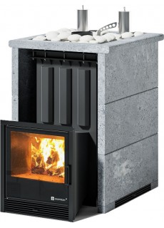 Печь для бани ИзиСтим Анапа К в трехстороннем кожухе из талькохлорита с открытым верхом сталь AISI 430