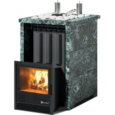 Печь для бани ИзиСтим Анапа К в трехстороннем кожухе из змеевика с открытым верхом сталь AISI 430