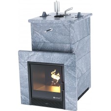 Печь для бани ИзиСтим Сочи в кожухе из талькохлорита сталь AISI 430