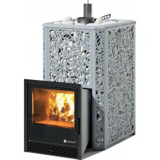 Дровяная печь для бани ИзиСтим Ялта 15 К 2025, сталь AISI 321